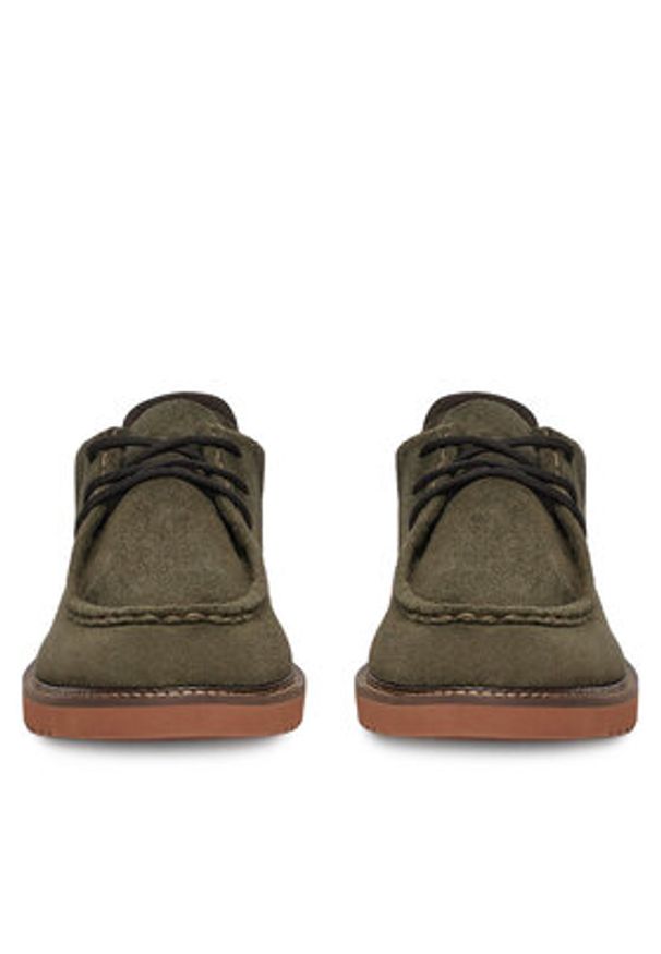 Rieker Półbuty 04502-54 Khaki. Kolor: brązowy. Materiał: zamsz, skóra