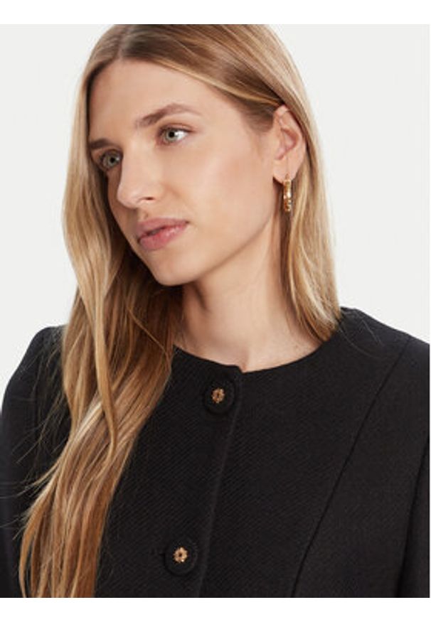 Rinascimento Płaszcz wełniany CFC0125616003 Czarny Regular Fit. Kolor: czarny. Materiał: syntetyk