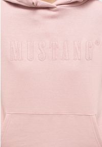 Mustang - DAMSKA BLUZA Z KAPTIREM MUSTANG Bianca H Logo Pale Mauve 1014240 8094 #8