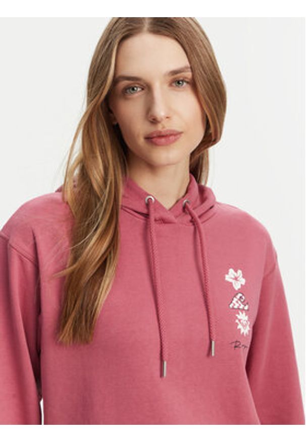 Roxy Bluza ERJFT04952 Różowy Regular Fit. Kolor: różowy. Materiał: bawełna