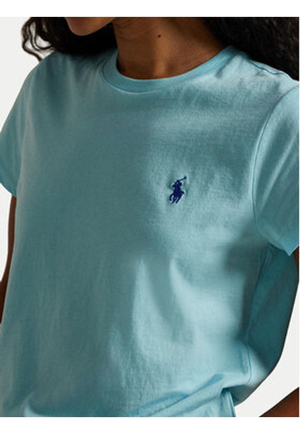 Polo Ralph Lauren T-Shirt 211B14605010 Turkusowy Classic Fit. Typ kołnierza: polo. Kolor: turkusowy. Materiał: bawełna