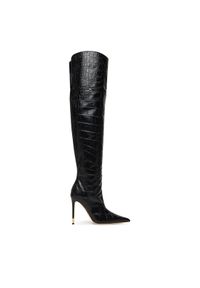 Elisabetta Franchi Kozaki SA-05L-58E2-V850 Czarny. Kolor: czarny. Materiał: skóra