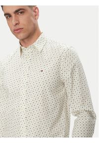 TOMMY HILFIGER - Tommy Hilfiger Koszula MW0MW38559 Beżowy Slim Fit. Kolor: beżowy. Materiał: bawełna #4