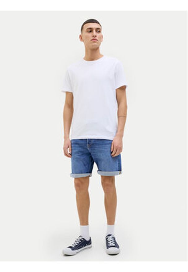 Jack & Jones - Jack&Jones Szorty jeansowe Rick 12269612 Niebieski Regular Fit. Kolor: niebieski. Materiał: bawełna