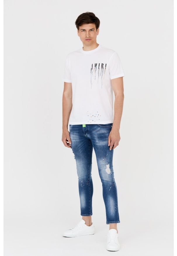Philipp Plein - PHILIPP PLEIN Niebieskie męskie jeansy. Kolor: niebieski