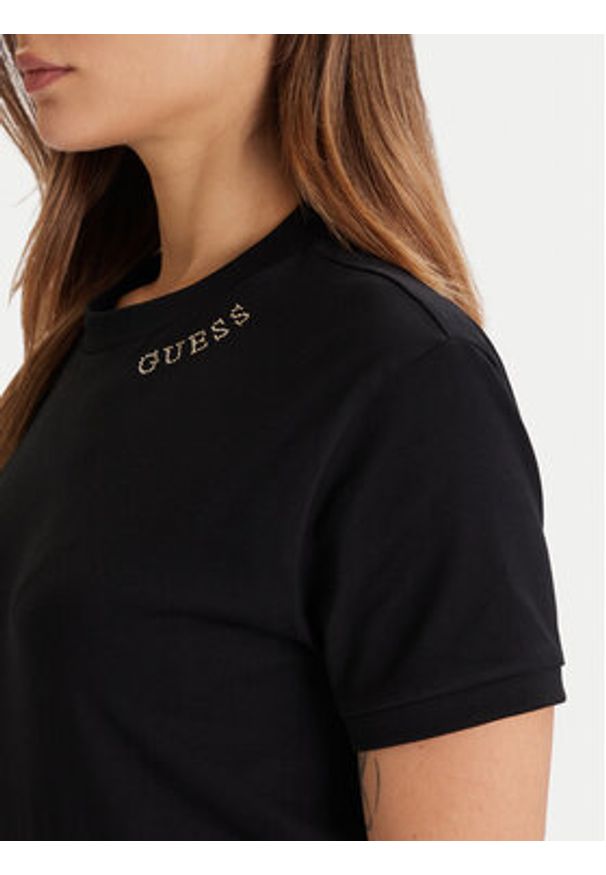 Guess T-Shirt V5BI12 K8FQ4 Czarny Regular Fit. Kolor: czarny. Materiał: bawełna