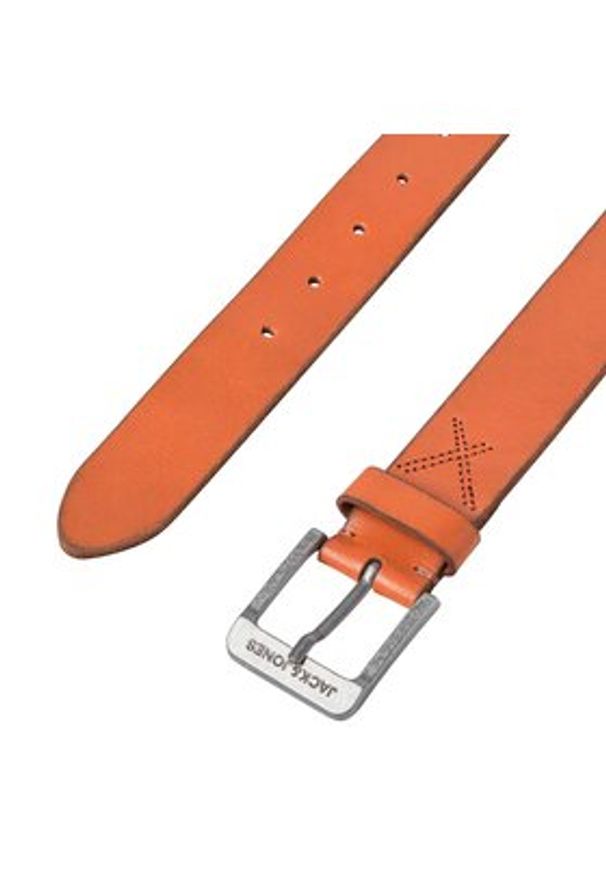 Jack & Jones Pasek Męski 12228996 Brązowy. Kolor: brązowy. Materiał: skóra