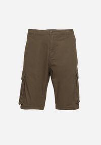 Born2be - Ciemnozielone Bawełniane Szorty Cargo z Bocznymi Kieszeniami Vikiitae. Kolor: zielony. Materiał: bawełna. Styl: elegancki #7