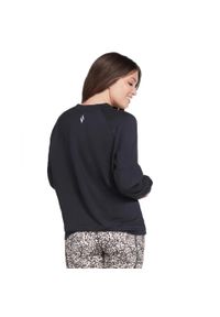 skechers - Longsleeve sportowy damski Skechluxe Restful Crew. Kolor: czarny. Materiał: elastan, poliester, wiskoza. Długość rękawa: długi rękaw. Styl: sportowy