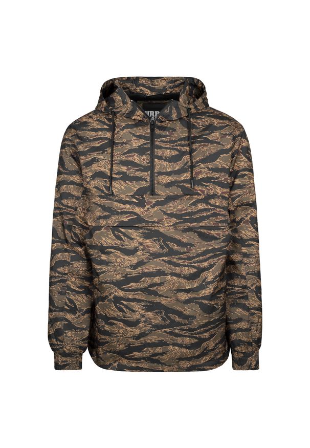 Urban Classics - Parka Urban Classic tiger pull over. Kolor: zielony, brązowy, wielokolorowy. Sezon: zima