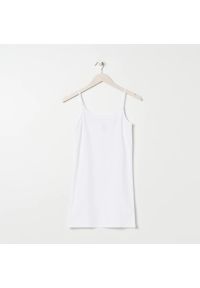 Sinsay - Koszulka na ramiączkach - Biały. Kolor: biały. Długość rękawa: na ramiączkach #1
