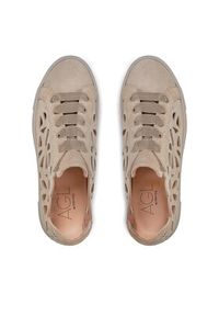 AGL Sneakersy Mandi D925249PGKV214G199 Beżowy. Kolor: beżowy. Materiał: skóra, zamsz #5