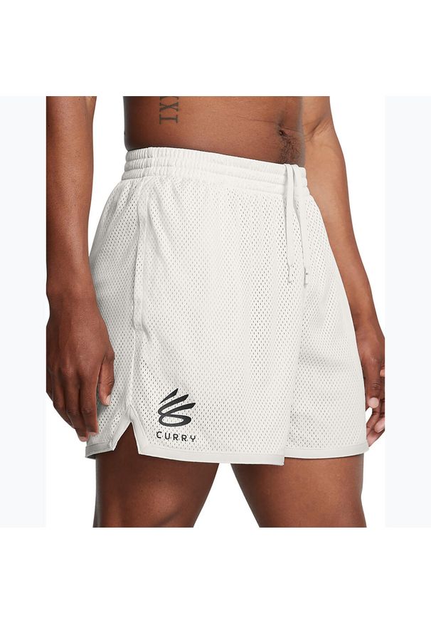 Spodenki koszykarskie męskie Under Armour Curry Splash Short. Kolor: beżowy