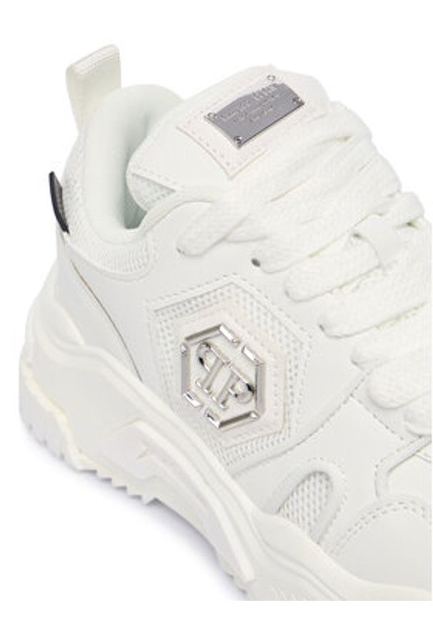 Philipp Plein - PHILIPP PLEIN Sneakersy New Predator FAES USC0837 PTE003N Biały. Kolor: biały. Materiał: skóra