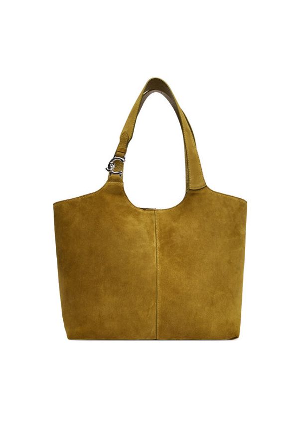 Coccinelle Torebka E1 THE 11 01 Khaki. Kolor: brązowy. Materiał: skórzane, zamszowe