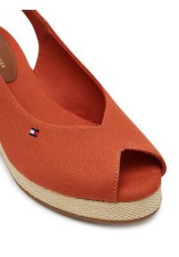 TOMMY HILFIGER - Tommy Hilfiger Espadryle Flag Mid Wedge Espad Slingback FW0FW08595 Pomarańczowy. Kolor: pomarańczowy. Materiał: materiał #4