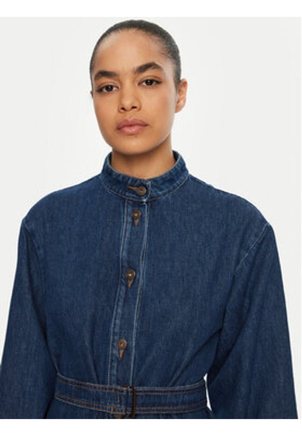 Weekend Max Mara Sukienka jeansowa Euro 2515221021 Granatowy Relaxed Fit. Kolor: niebieski. Materiał: bawełna