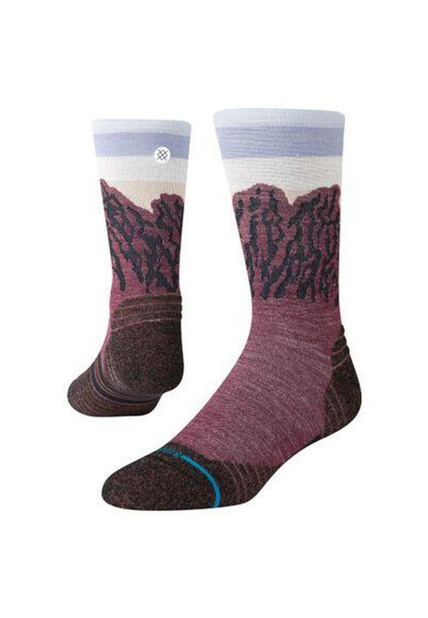 Skarpety damskie Stance The Ridge Light Wool Crew. Kolor: czerwony, niebieski, wielokolorowy. Sport: kolarstwo