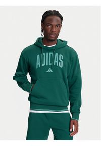 Adidas - adidas Bluza Collegiate KC3873 Zielony Regular Fit. Kolor: zielony. Materiał: bawełna