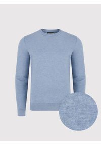 Pako Lorente - PAKO LORENTE – Niebieski sweter męski o-neck. Okazja: na co dzień. Kolor: niebieski. Materiał: wiskoza, poliester. Sezon: jesień. Styl: casual #10
