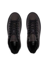 D.A.T.E. Sneakersy Hill Low Fur Platform W431-HPF-MN Czarny. Kolor: czarny. Materiał: skóra. Obcas: na platformie