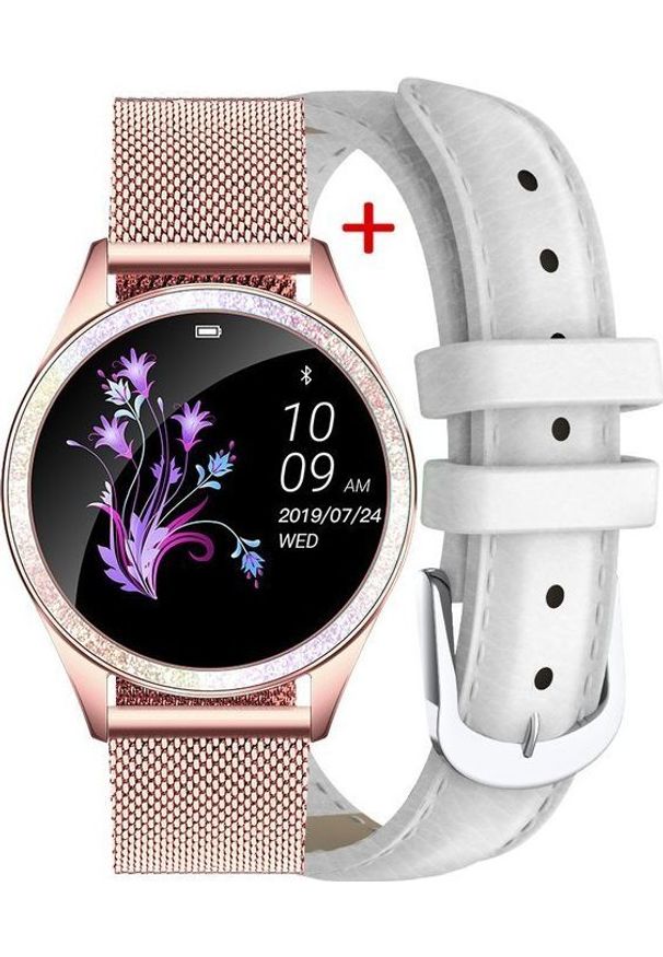 Smartwatch Gino Rossi BF2-4D2-1 Różowe złoto (14317). Rodzaj zegarka: smartwatch. Kolor: różowy, wielokolorowy, złoty