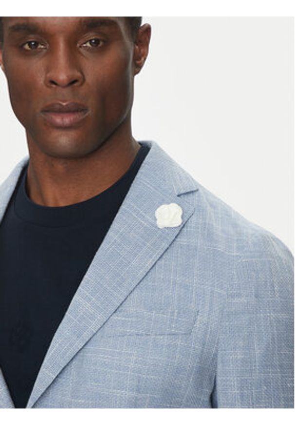 BOSS Marynarka C-Hanry-252 50540742 Błękitny Slim Fit. Kolor: niebieski. Materiał: bawełna