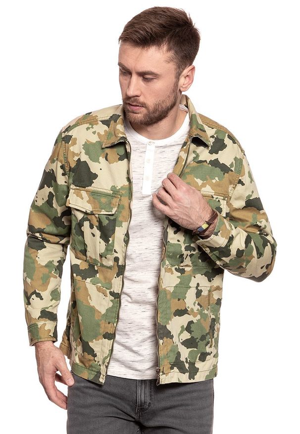 Lee - KURTKA LEE FATIQUE OVERSHIRT CAMOUFLAGE L66QCW03 112116625. Wzór: moro