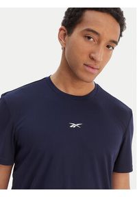 Reebok T-Shirt RK25602CCM Granatowy Regular Fit. Kolor: niebieski. Materiał: syntetyk #4