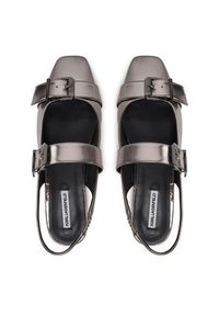 Karl Lagerfeld - KARL LAGERFELD Baleriny Konnie KL40186A Srebrny. Kolor: srebrny. Materiał: skóra #6
