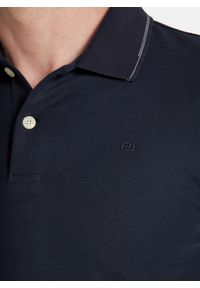 Pako Lorente - PAKO LORENTE - Granatowy t-shirt polo na guziczki. Okazja: na co dzień. Typ kołnierza: polo. Kolor: niebieski, oliwkowy. Materiał: bawełna, poliester. Sezon: jesień. Styl: casual #9