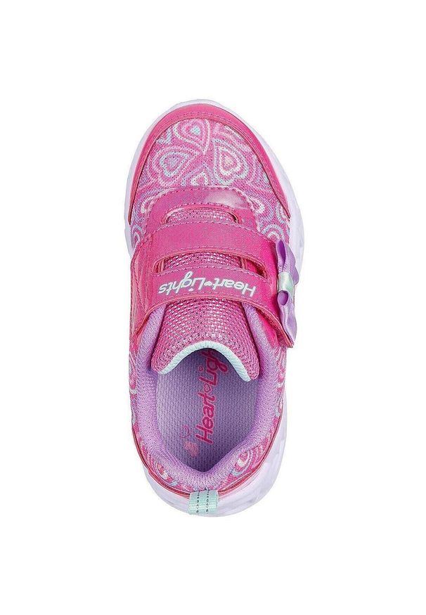 skechers - Adidasy Skechers S Lights-heart Ligh, Dzieci. Kolor: różowy. Materiał: materiał