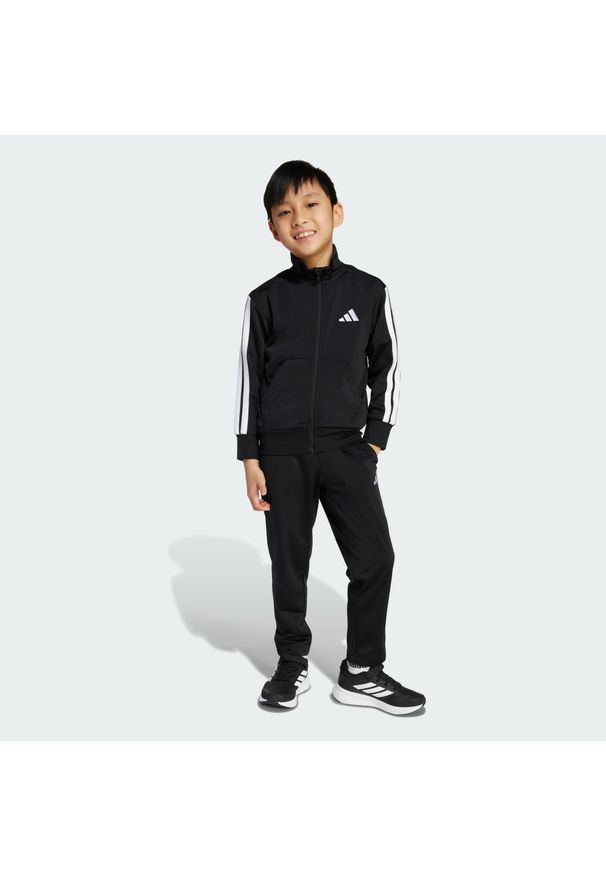 Adidas - Dres Essentials Climacool Kids. Okazja: na uczelnię. Kolor: wielokolorowy, biały, czarny. Materiał: dresówka. Styl: sportowy