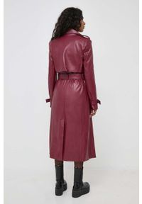BARDOT - Bardot płaszcz damski kolor bordowy przejściowy. Okazja: na co dzień. Kolor: czerwony. Styl: casual #6