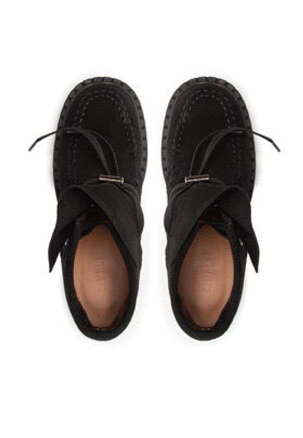 Simple Trzewiki SL-34-02-000074 Czarny. Kolor: czarny. Materiał: skóra, zamsz