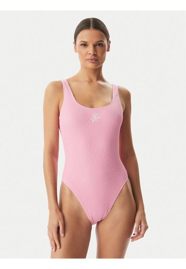 TOMMY HILFIGER - Tommy Hilfiger Strój kąpielowy UW0UW06522 Różowy jasny. Kolor: różowy. Materiał: syntetyk