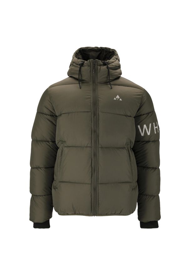 Kurtka dziecięca z kapturem Whistler Drift. Typ kołnierza: kaptur. Kolor: szary, wielokolorowy, brązowy, czarny. Materiał: puch