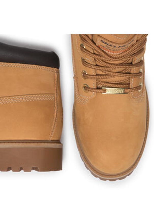 skechers - Skechers Trapery Verdict 4442/WTG Brązowy. Kolor: brązowy. Materiał: nubuk, skóra