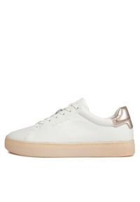 Calvin Klein Sneakersy Cupsole Lace Up Pearl HW0HW01897 Biały. Kolor: biały. Materiał: skóra