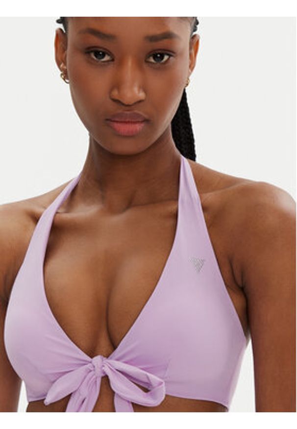 Guess Góra od bikini E5GJ55 LY00K Fioletowy. Kolor: fioletowy. Materiał: syntetyk