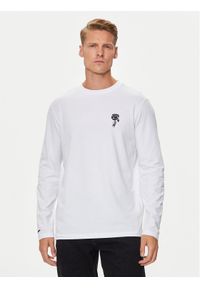 Karl Lagerfeld - KARL LAGERFELD Longsleeve 755405 543221 Biały Slim Fit. Typ kołnierza: dekolt w karo. Kolor: biały. Materiał: bawełna. Długość rękawa: długi rękaw