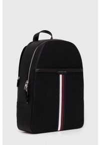 TOMMY HILFIGER - Tommy Hilfiger plecak męski kolor czarny duży gładki. Kolor: czarny. Wzór: gładki #3