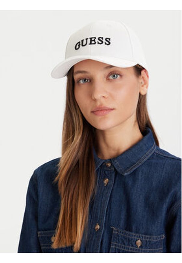 Guess Czapka z daszkiem AW5360 COT01 Biały. Kolor: biały. Materiał: bawełna, materiał