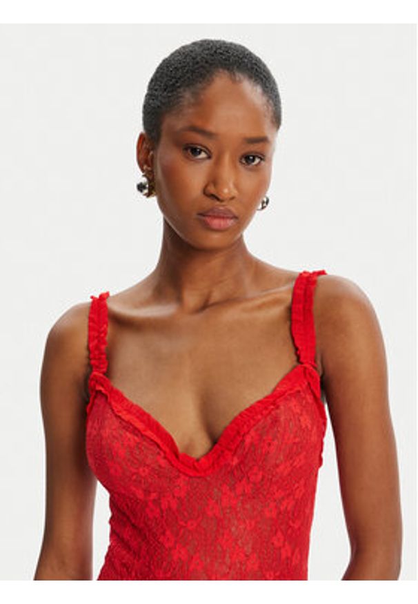 BARDOT Sukienka koktajlowa Alegra Stretch Lace 59964DB Czerwony Regular Fit. Kolor: czerwony. Materiał: syntetyk. Styl: wizytowy