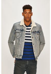 Levi's® - Levi's - Kurtka jeansowa. Okazja: na spotkanie biznesowe, na co dzień. Kolor: fioletowy. Materiał: jeans. Styl: biznesowy, casual #1