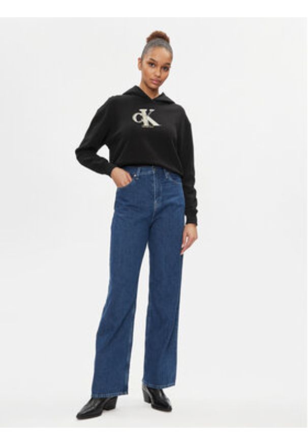 Calvin Klein Jeans Bluza Meta J20J223269 Czarny Regular Fit. Kolor: czarny. Materiał: bawełna