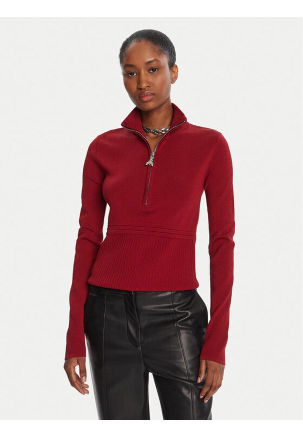 Patrizia Pepe Sweter 8K0323 K274 Czerwony Regular Fit. Kolor: czerwony. Materiał: wiskoza