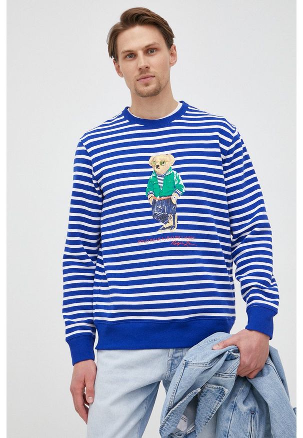 Polo Ralph Lauren bluza męska z nadrukiem. Okazja: na co dzień. Typ kołnierza: polo. Materiał: dzianina. Wzór: nadruk. Styl: casual