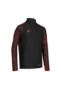 KIPSTA - Bluza piłkarska na krótki suwak dla dzieci Kipsta Viralto Wavy Club. Kolor: czerwony, wielokolorowy, różowy, czarny. Materiał: materiał, poliester, elastan. Długość: krótkie. Sport: piłka nożna