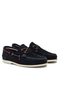 TOMMY HILFIGER - Tommy Hilfiger Półbuty Th Boat Shoe Core Suede FM0FM05387 Granatowy. Kolor: niebieski. Materiał: skóra, zamsz #3